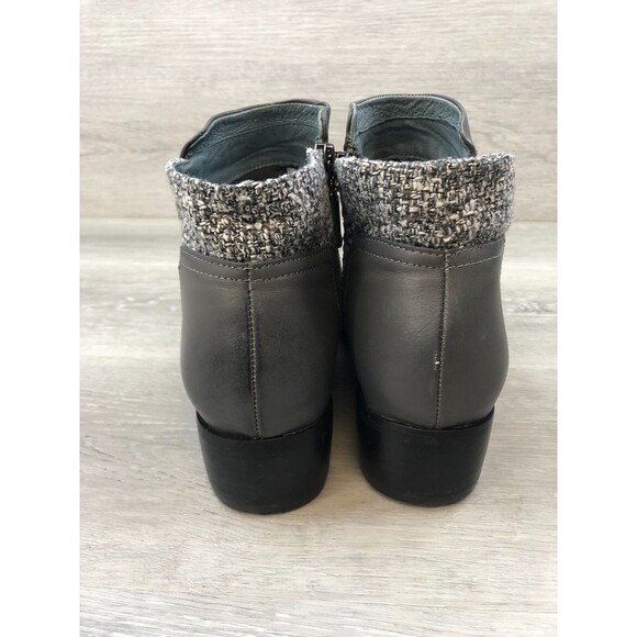 Propet Taneka WFX035L Womens Boots Gray Leather 9 Tweed Zip Tweed Casual Comfort - Picture 3 of 10